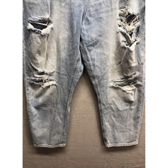 American Eagle Womens Denim Jeans Size 16 Short Factory Destroyed - Picture 2 of 16